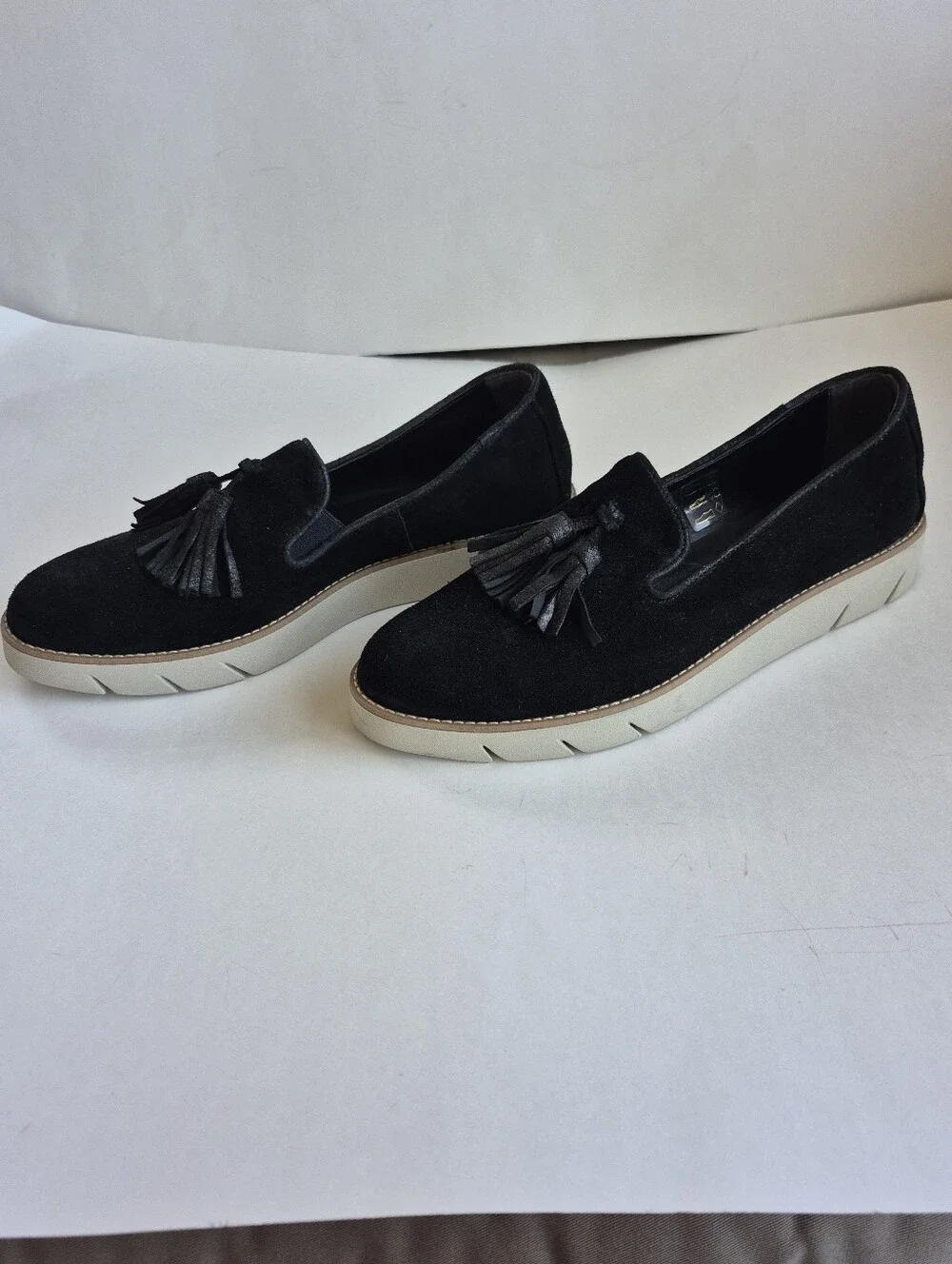 The FLEXX Shoes Traveler Too Black Suede Loafer Tassels Size 10